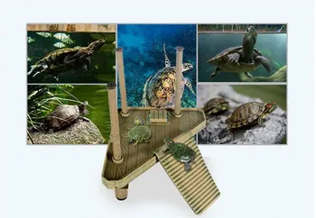 Turtle Island Ronida Vaalhailased Platvorm Kilpkonn Konn Ujuv Saar Vee Pet Roomajate Asjade Kilpkonn Tank Aquarium Ornament