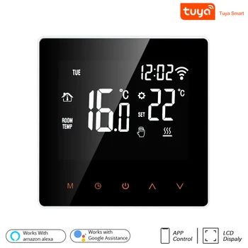 Tuya WiFi Smart Termostaat LCD Ekraan Puutetundlik Elektriline põrandaküte Vee/Gaasi Katla Temperatuur pult