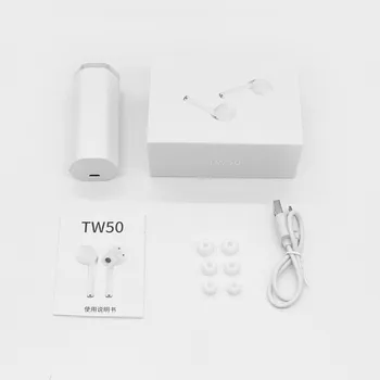 TW50 TWS Bluetooth kõrvaklapid Traadita earbuds Käed vaba Ettevõtluse Kuularid Sport Peakomplekt Mini veekindel muusika HIFI Kõrvaklapid