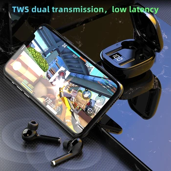 TWS 5.0 Bluetooth Kõrvaklapid Mikrofoniga Touch Control Traadita Earbuds LED Digtal Ekraan Sport Veekindel Music Headset