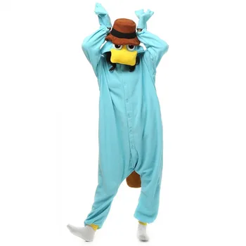 Täiskasvanud Pidžaamad Loomade Unisex-ja Pirnisiider, et Nokkloom Kostüümid Onesies Monster Cosplay Pidžaama Sleepwear
