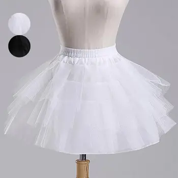 Tüdrukud Underskirt Printsess Seelik Valge Ballett Seelik Tülli Ruffle Lühike Crinoline Pulmakleidid Alusseelikud Kleit Tüdruk Underskirt