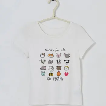 Tüdrukute T-särk Cartoon Süüa Köögivilja Vegan Tüdruk Top Harajuku Lapsed Tshirt Vogue Beebi Poiss Suve Riideid Lühikesed Varrukad Kawaii Naljakas