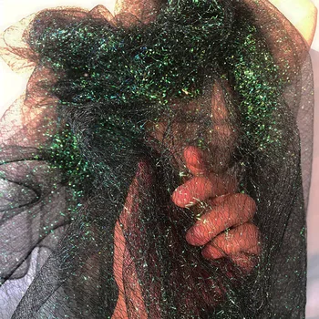 Tülli Malahhiit roheline Glitter Loor riie Torukübar Tutu Kõnniteed Vibu Tülli DIY Pulmi, Sünnipäeva Kaunistamiseks Võrgusilma kangast