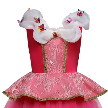 Uinuv Kaunitar Bella Väljamõeldud Laste Printsess Kleit Halloween Cosplay Kostüüm Kleit Õla Pahkluu Pikkus Tüdrukute Riided