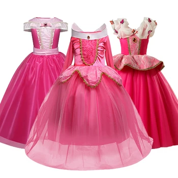 Uinuv Kaunitar Bella Väljamõeldud Laste Printsess Kleit Halloween Cosplay Kostüüm Kleit Õla Pahkluu Pikkus Tüdrukute Riided