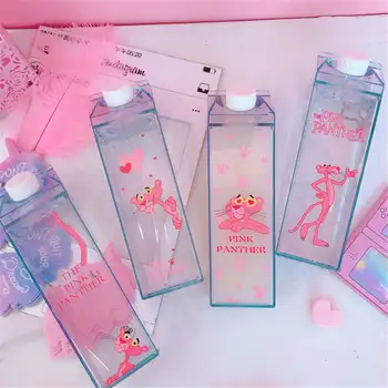 Unikaalne Mini Armas Vee pudelit Piima Kasti Kuju Läbipaistev Plastik Cartoon roosa pantri Kohvi Juua Pudel Õlut Drinkware