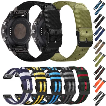 Universaalne 20mm 22mm 26mm Watch Band Rihma Garmin Fenix6S PRO Vöö Nailon Asendamine Watchband Eest Garmin fenix6 fenix 6X