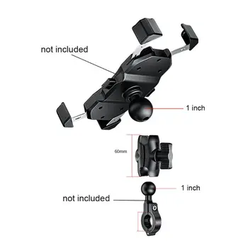 Universaalne 6cm 9cm Dual Socket 1inch Palli Peaga Laiendamine Kinni Spordi Kaamera Jalgratta, Mootorratta Omanik Mobiiltelefon Mount