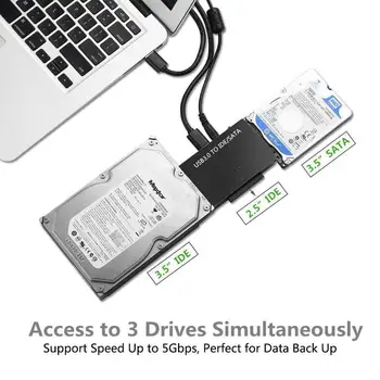Universaalne Konverter, USB3.0 SATA/IDE 2.5 3.5 Välise Kõvaketta Puhul Box Adapter Kaabel 5GBPS Kiiret PC Sülearvuti Uus