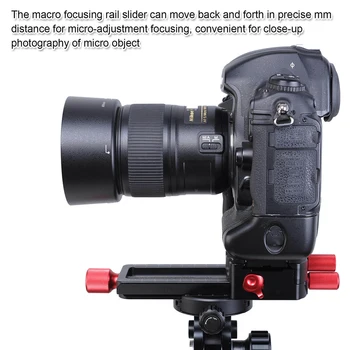 Universaalne Metallist 150mm Makro Keskendudes Raudtee Liugur Close-up Shooting Pea Kaamera Profiilikandur Omanik Arca-Swiss statiivi Pea