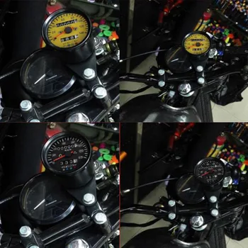Universaalne Mootorratta Spidomeetri Näit Näidik Dual Speed Meter LED Märgutuli ATV Bike, Roller Vintage Tahhomeeter 12V