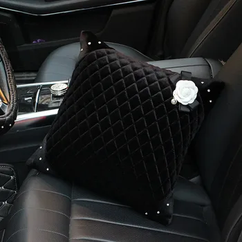 Universaalsed auto istmekatted armas diamond auto interjööri aksessuaarid padi camellia lill stiil talvel palus auto pad istmekate