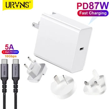 URVNS 87W USB-C toiteplokk PD87W/65W/45W/18W Seina Laadija Tüüp-C Sülearvutid MacBook Pro/Air iPhone12 Xiaomi Sülearvuti