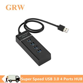 USB HUB 3.0 Multi USB 3.0 HUB Splitter, 4 Porti, Mitu USB-Pordi Adapter LED-Light-USB-HUB PC-Arvuti laptoop usb hub