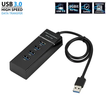 USB HUB 3.0 Multi USB 3.0 HUB Splitter, 4 Porti, Mitu USB-Pordi Adapter LED-Light-USB-HUB PC-Arvuti laptoop usb hub