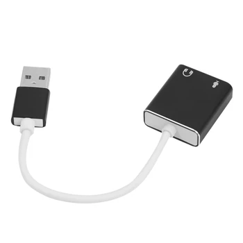 USB o Adapter Välise Stereo helikaart 3.5 mm Kõrvaklappide ja Mikrofoni Pesa,Sobib Windows, Mac,PC,Telefon