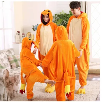 Uued Lapsed anime Charizard kombekas Pidžaama pidžaamad kostüüm Sleepwear tulekahju draakon Lapse Poole Unisex Täiskasvanud Pidžaama onesie