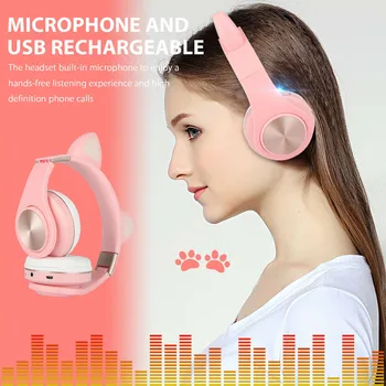 UUED Mõeldud Lapsed Tüdrukud Juhtmeta Kõrvaklapid Bluetooth Üle Wireless Headset Stereo Juhtmeta Kõrvaklapid Koos Mikrofoniga Auriculares