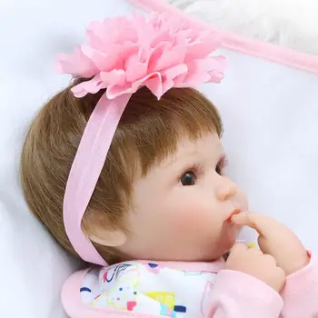 Uuestisündinud baby doll pehmest silikoonist vinüül 18inch 42cm Armas tõetruu armas beebi tüdruk mänguasi riided ilus nukk