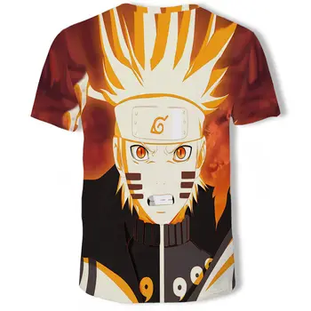 Uus 2019 Aikooki Naruto 3D t särk Meeste/naiste Fashion Streetwear Hip-Hop Harajuku 3D Print Naruto Meeste t-särk meeste Riided Top