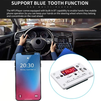Uus 5V/12V MP3 Dekooder Juhatuse 5.0 Bluetooth Car FM-Raadio Moodul Toetab FM-TF USB AUX Diktofon