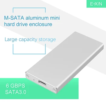 UUS Alumiiniumist USB3.1 Liik-C mSATA SSD Ruum USB3.0 mSATA SSD Juhul Kruvi kinnitus Data Kaabel Windows/Linux/Mac