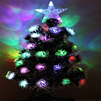 Uus Helendav Värviline Tähistada Asjade Jõulupuu Lumi Ringi Optilise Kiu Xmas Kunstlik Puu Kaunistused Home Decor