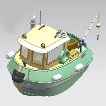 Uus Micro Puksiirlaeva M4 1:18 240 MM RC PUIDUST MUDEL Mudel laeva komplekt