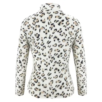 Uus Mood Leopard Fliis Naiste Pusad Pullover Kevad Sügis Prindi Tracksuit Sügisel Seisma Krae Pullover Top Higi Femme