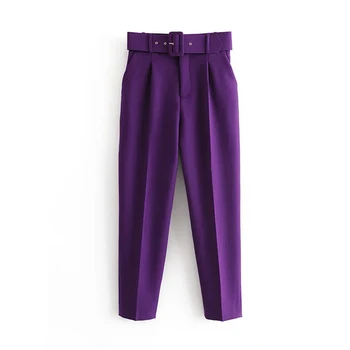 Uus Naiste Talve paksud Püksid Püksid kõrge vöökoht vabaaja tahke kontori Püksid vöö zora pikad Püksid Sweatpant Capris 2020
