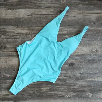 Uus Naiste Ühes tükis Ujumistrikoo Hot Müük Supelrõivad Beachwear Push-up Bikiinid Monokini Tahked Värvi trikoo Maillot De Bain Femme