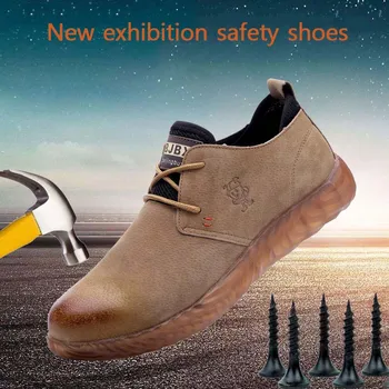 Uus näitus Mehed terasest varba ohutuse kingad isolatsioon kuulikindel pehme alt Väljas kõrb Anti-oivaline tõsta töövahendid, töö boot