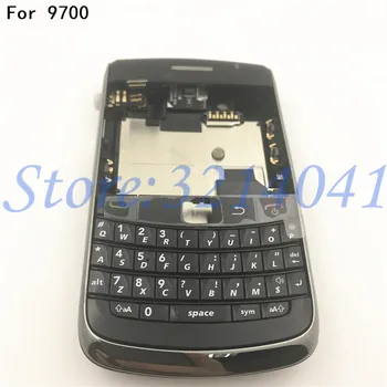 Uus Originaal täielik eluaseme BlackBerry 9700 Korpus Tagumine Aku Kaas Juhul +Klaviatuur +Pool-Nupp + Logo