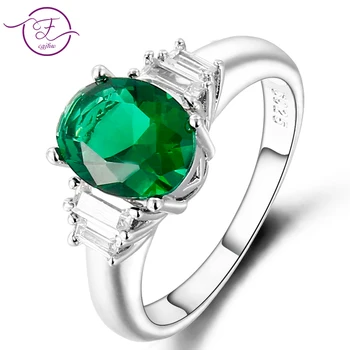Uus Stiil Ovaalne Smaragd Ring 925 Sterling Hõbe Ehted Naistele, Sünnipäev, Aastapäev, Pidu, Kingitus Suurus 6,7,8,9,10 Hulgimüük