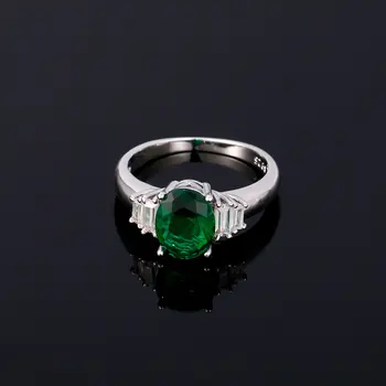 Uus Stiil Ovaalne Smaragd Ring 925 Sterling Hõbe Ehted Naistele, Sünnipäev, Aastapäev, Pidu, Kingitus Suurus 6,7,8,9,10 Hulgimüük