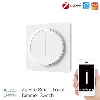 Uus ZigBee Smart Pöörlevad/Touch Light Dimmer Lüliti Smart Life/Tuya APP pult Töötab Alexa Google Voice Assistendid EL