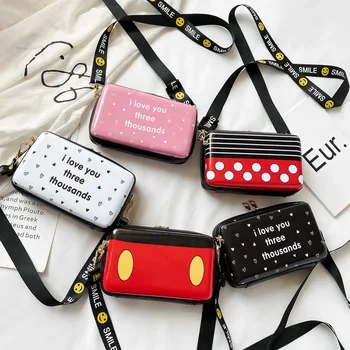 Uus Õla Messenger Bag Tüdruk PVC Kaamera Kott Laste Minnie Mickey Messenger Bag Lapsed Palus Seljakott Armas Kotid Tüdrukud