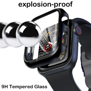 Vaadata Kate Puhul Apple ' i Watch 5 4 40MM 44MM kogu Keha Kaitsev Juhul 38MM 42MM Seeria 1 2 3 Karastatud Klaasist Ekraan Kaitsja