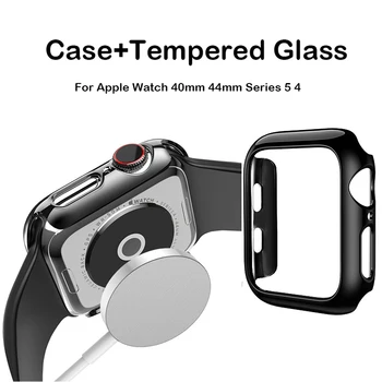 Vaadata Kate Puhul Apple ' i Watch 5 4 40MM 44MM kogu Keha Kaitsev Juhul 38MM 42MM Seeria 1 2 3 Karastatud Klaasist Ekraan Kaitsja