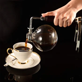 Vaakum Kohvi Sifooni 3-5 Tassi Klaas Syphon Coffe Maker Alkoholiga Kirjutaja Käsiraamat Espresso Tilguti Kohvimasin Barista Percolator