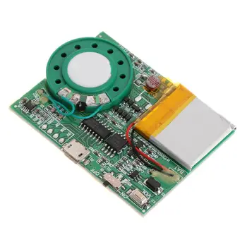 Valguse Sensor Tundlikku Klahvi Control MP3 Heli Taasesituse Circuit Moodul tervituskaardi, millel Kõlar Liitium Aku, USB-Download