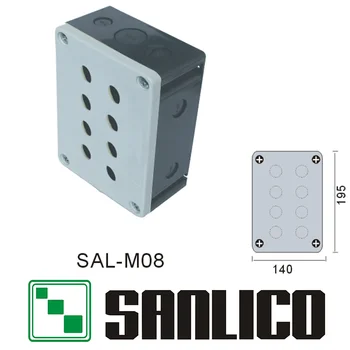 Veekindel swicth kontrolli kasti surunupp-lüliti jaama IP65 SAL(XAL)-M08 8 augud, nupp, lahter