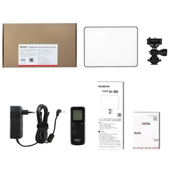Viltrox VL-200 Pro Wireless Remote LED Video Studio Valguse Lamp Sale Bi-Color Juhitava + AC Adapter+2M Kerge seista Videokaamera