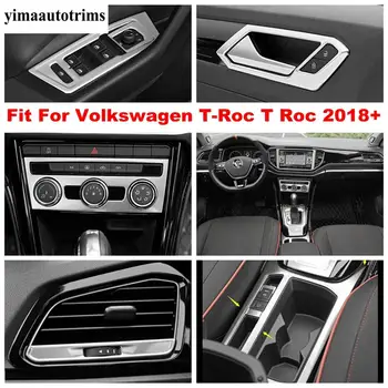 Volkswagen T-Roc T Roc 2018 - 2021 Vee topsihoidja Panel / AC kliimaseade Paneeli Katta Sisekujundus Roostevabast Terasest Sisemus