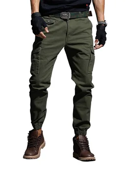 Vomint Uus meeste püksid Elastne suu lähedal Skinny Püksid Taktikaline sõjalise Meeste Cargo Püksid Multi-tasku Tunked (Nr Vöö)