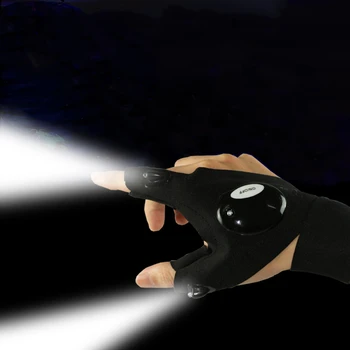 Väljas Kalapüügi Magic Rihm Fingerless Kinnas LED Taskulamp Torch Kate Ellujäämise Telkimine, Matkamine Tuled Mitmeotstarbeline Vahend Väljas