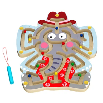 Värvilised 3D-Loomade Labürindi Beebi Mänguasjad Montessori Haridus Mängib Lapsed Mänguasjad Magnatic Maze Puidust Mänguasjad, Beebi Üle 3 Aastat Vana