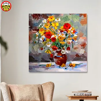 Värvimine poolt numbrid art värvi number DIY digitaalse maali Euroopa õlimaal lill, taim, lill, maali täitke värvi livin
