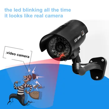 Võltsitud Dummy Simulatsiooni Bullet Kaamera Veekindel Väljas Sise Julgeoleku CCTV Järelevalve Kaamera Punane LED Vilgub